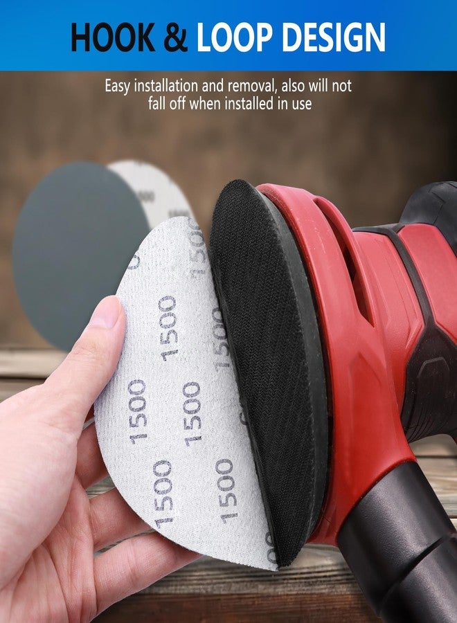 Vibra-TITE 1500 Grit 5 Inch Sanding Discs, VIBRATITE 70 Pieces Hook and Loop Wet Dry Sandpaper Round Sand Paper Pads for Orbital Sander Grinding Polishing Finishing - Image 5
